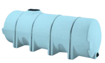 Picture of 1025 US Gallons Horizontal Tank. - 4 Steel Bands INCLUDED. 2" Outlet INCLUDED. 