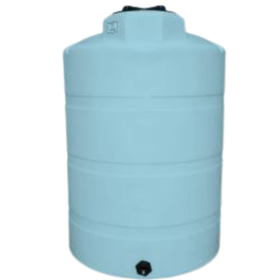 Picture of 1000 US Gallons Vertical Closed Top Tank, 1.9 sg, Blue
