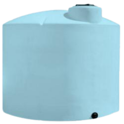 Picture of 2500 US Gallons Vertical Closed Top Tank, 1.9 sg, Blue