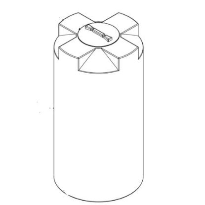 Picture of 180 US Gallons / 680 Liters - Vertical Closed Top Tank White 1.9 sg