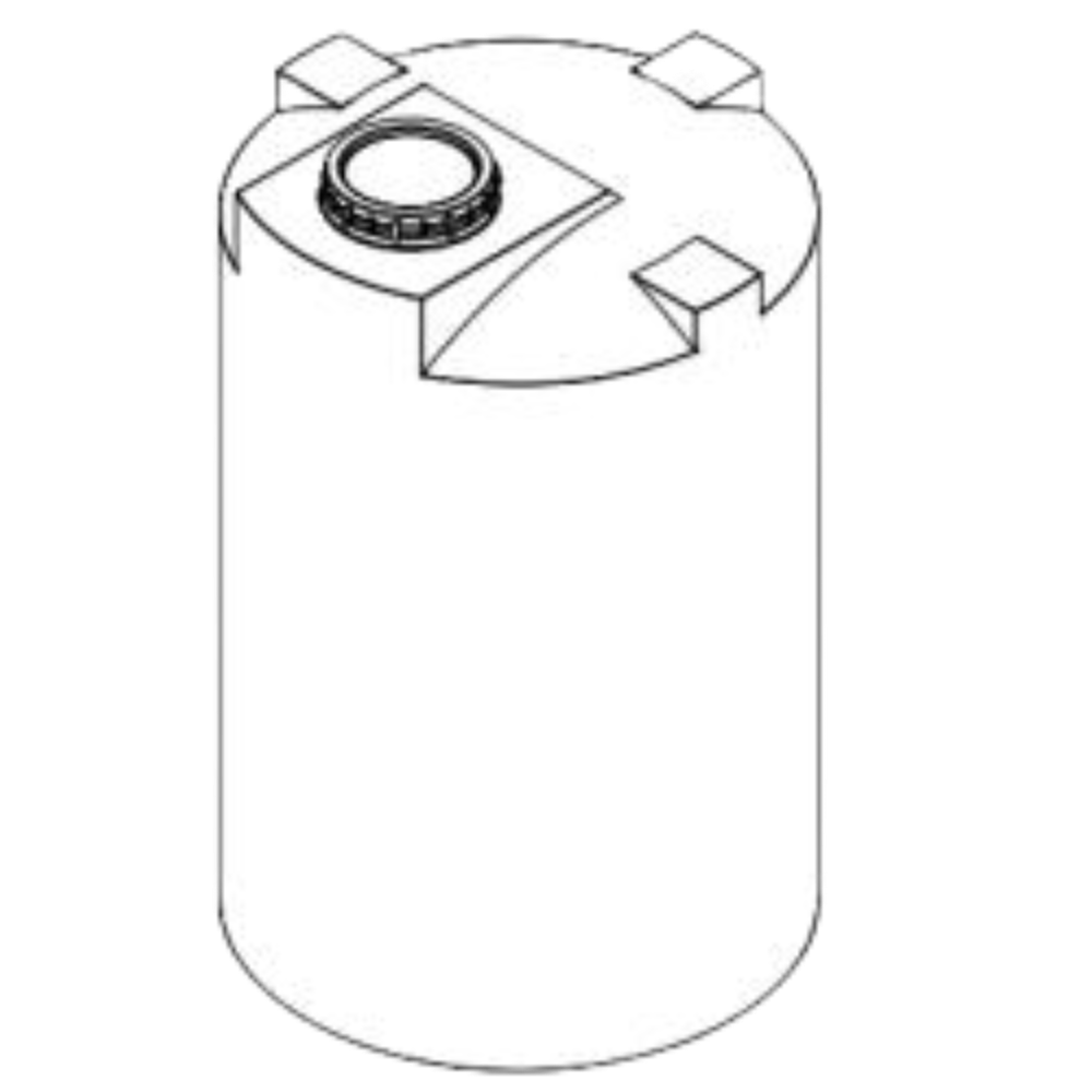 Picture of Vertical Closed Top Tank, White 1.9 sg - 1200 US Gallons / 4500 Liters