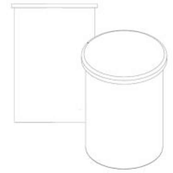 Picture of 120 US Gallons Vertical Open Top Tank, 1.9 sg, White