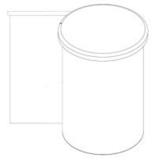Picture of 150 US Gallons Vertical Open Top Tank, 1.5 sg, White