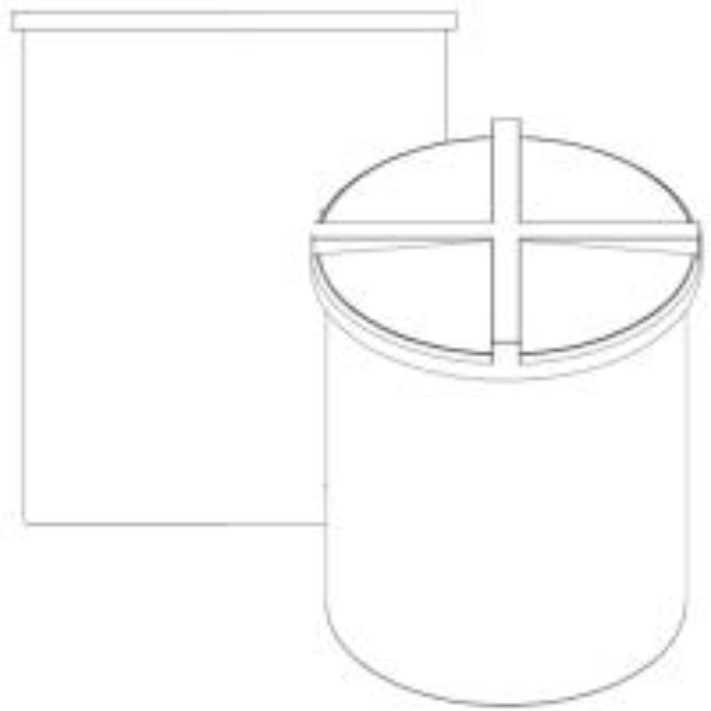 Image de Réservoir Vertical Ouvert Blanc 1.9 sg - 180 Gallons US / 680 Litres