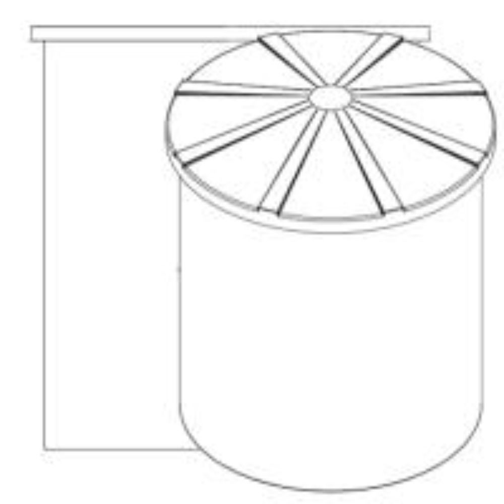 Image de Réservoir Vertical Ouvert Blanc 1.9 sg - 600 Gallons US / 2200 Litres