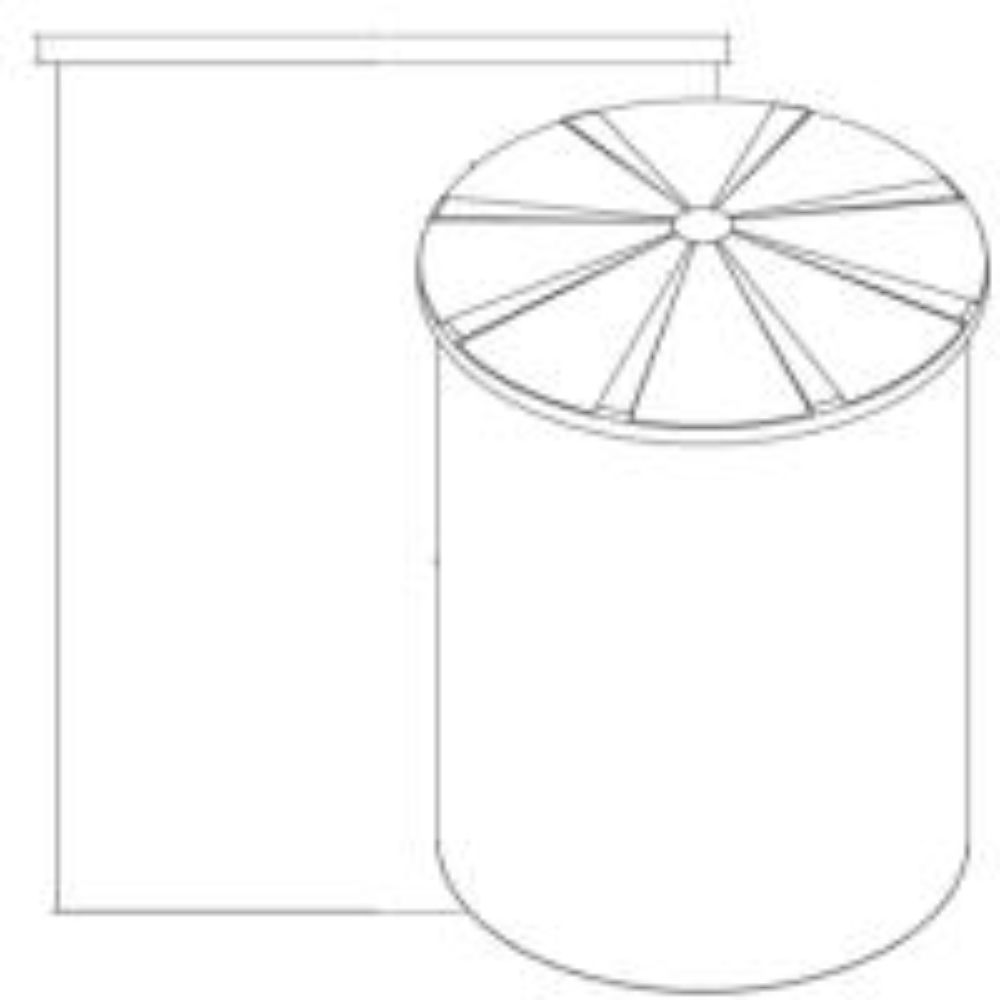 Image de Réservoir Vertical Ouvert Blanc 1.5 sg - 1500 Gallons US / 5600 Litres