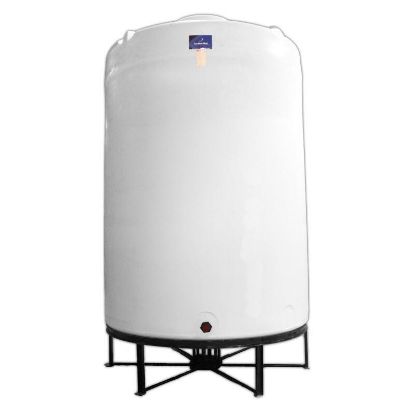 Picture of 4900 US Gallons Close Top Cone Bottom Tank, 1.7 sg, White. Steel Stand Included