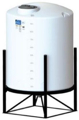 Image de Réservoir Conique Fermé 6000 Gallons US, 1.7 sg, Blanc incluant son Support en Acier