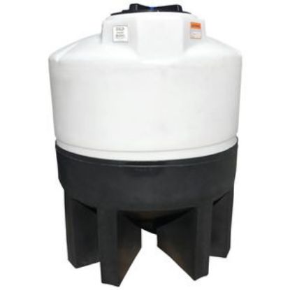 Picture of Close Top Cone Bottom Tank, White 1.5 sg. Polyethylene Stand Included - 300 US Gallons / 1135 Liters