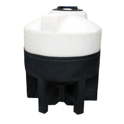 Picture of Close Top Cone Bottom Tank, White 1.5 sg. Steel Stand Included - 175 US Gallons / 662 Liters