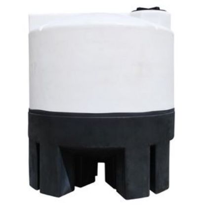 Picture of Close Top Cone Bottom Tank, White 1.5 sg. Polyethylene Stand Included - 1600 US Gallons / 6057 Liters