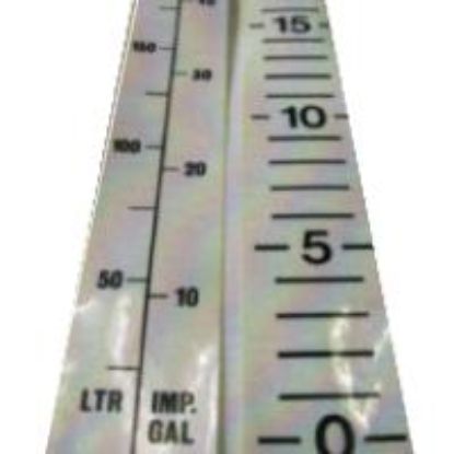 Picture of Graduated sticker in Liters & Imp. Gal. for tanks under 288 US Gallons