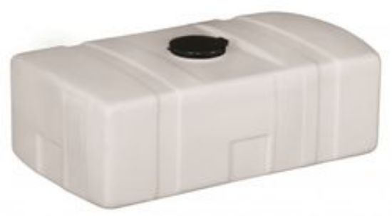 Picture of 68 US Gallons Rectangular Low Profile Tank. <br />1" Outlet INCLUDED.