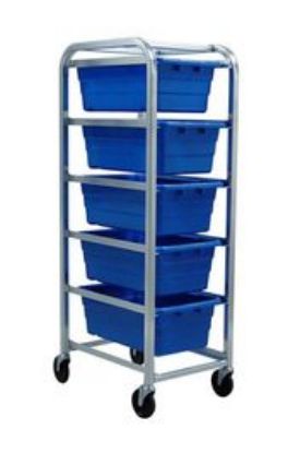 Picture of Aluminum Mobile Rack with 5 CS Tubs