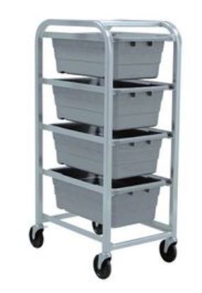 Picture of Aluminum Mobile Rack with 4 CS Tubs