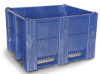 Picture of Solid Straight Walls HD Plastic Pallet Box 39" x 47" x 29" Blue