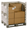 Picture of Foldable Pallet Boxes, Solid Walls, 40" x 48" x 50", Gray