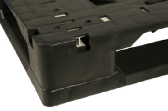 Palette En Plastique Noir Propac Z-PALECO - Robuste, Hygiénique Et Léger 80 X 120 X 13,5 Cm