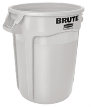 Image de Bac "Brute" Rond de 32 Gallons US, Blanc