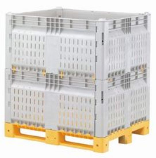Picture of Foldable Plastic Pallet Boxes -Vented<br> 40" x 48" x 50"