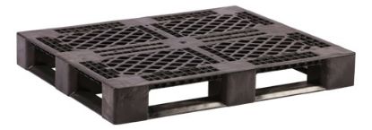 Picture of Industrial Plastic Pallet 40" x 48" Vented Deck, Black