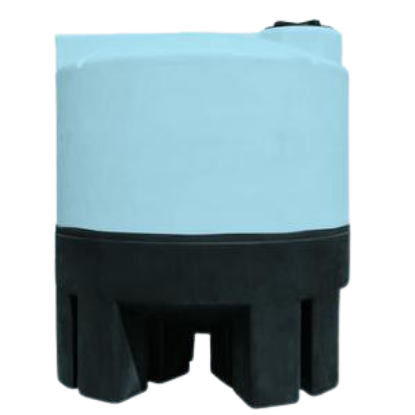 Picture of Close Top Cone Bottom Tank, Blue 1.9 sg. Polyethylene Stand Included - 3000 US Gallons / 11 356 Liters