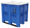 Picture of Plastic Pallet Boxes -Straight Walls 45" x 51" x 49", Blue