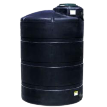 Picture of 1000 US Gallons Vertical Closed Top Tank, 1.5 sg, Black