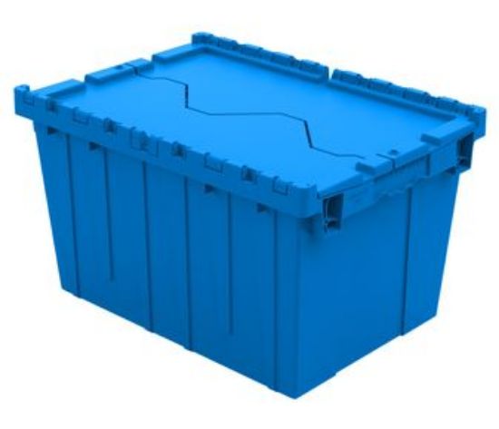 Picture of Attached Lids Container 21" x 15" x 12", Blue