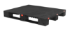 Image de Palette en Plastique 40" x 48", Surface Lisse,  Base à 3 Semelles, Noire