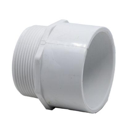 Picture of 2" Pipe Coupling, PVC SCH40, Socket x Male NPT Threaded, White