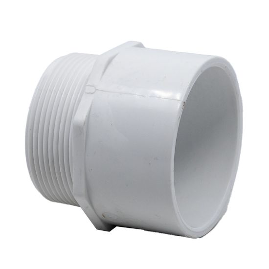 Picture of 2" Pipe Coupling, PVC SCH40, Socket x Male NPT Threaded, White