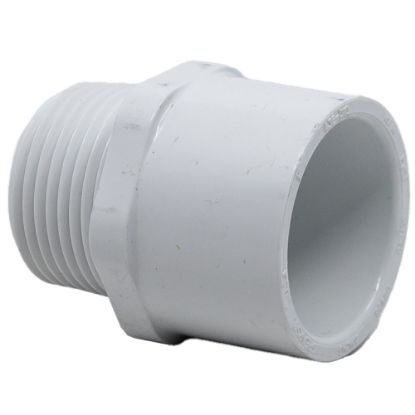Picture of 1" PVC SCH40 Adapter Male NPT Thread x Socket