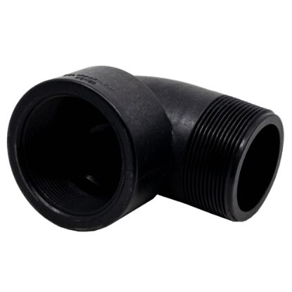 Picture of 2" Reinforced Polypropylene Elbow 90°, Male x Female NPT Threaded