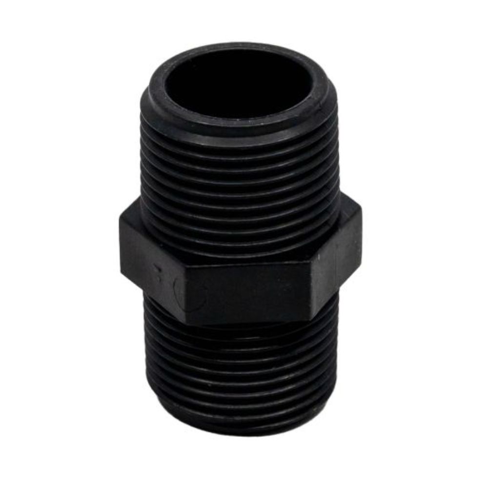 Picture of 1/2" Reinforced Polypropylene Pipe Nipple, Male x Male NPT Thread