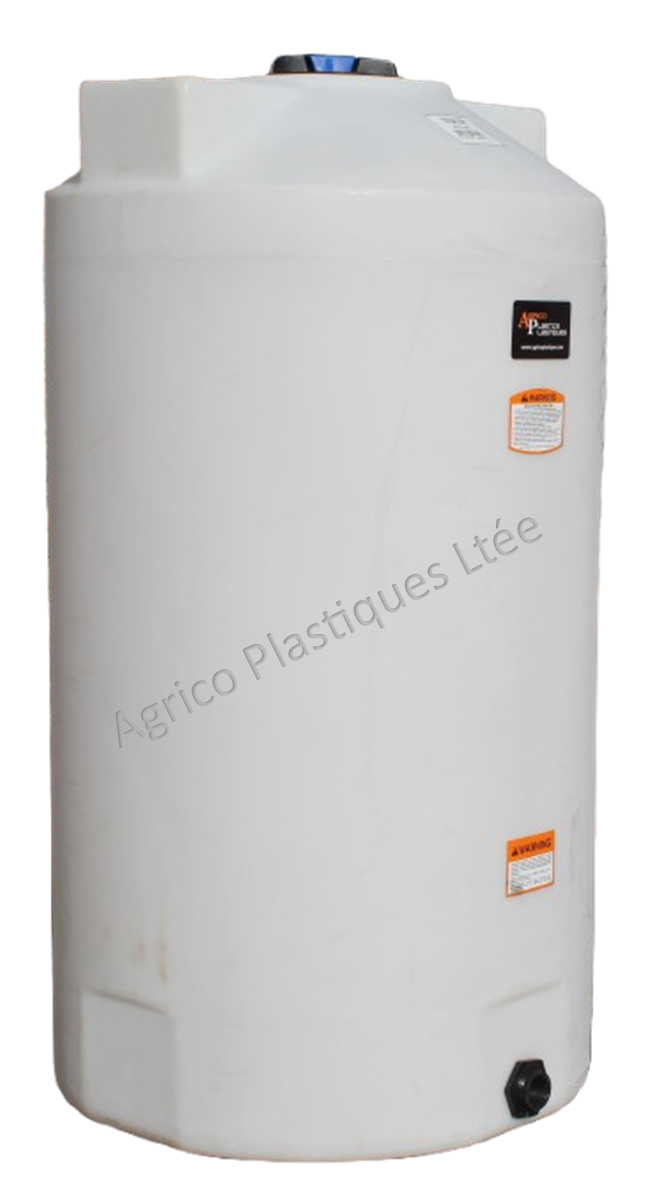 Réservoir Industriel En Plastique 15 Gallons - Tambour Poly étanche, Neuf, Bleu