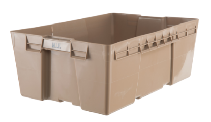 Bac plastique alimentaire beige