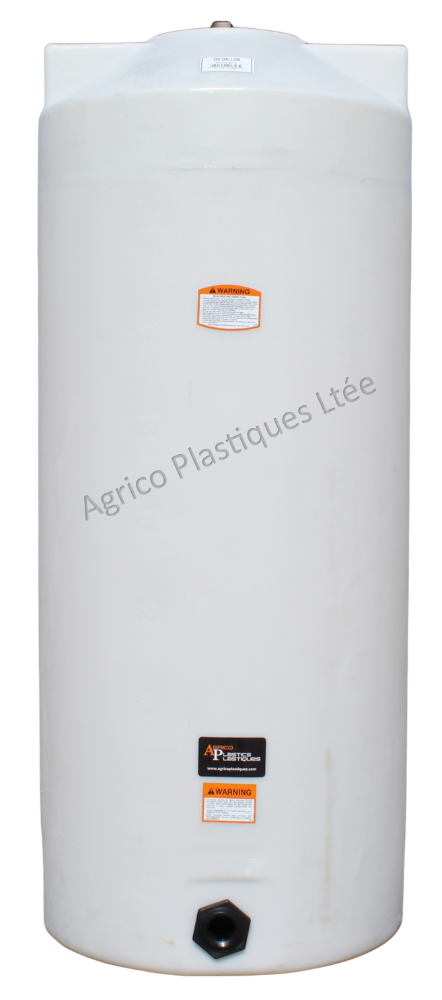 Réservoir Vertical Plastique 200 Gallons