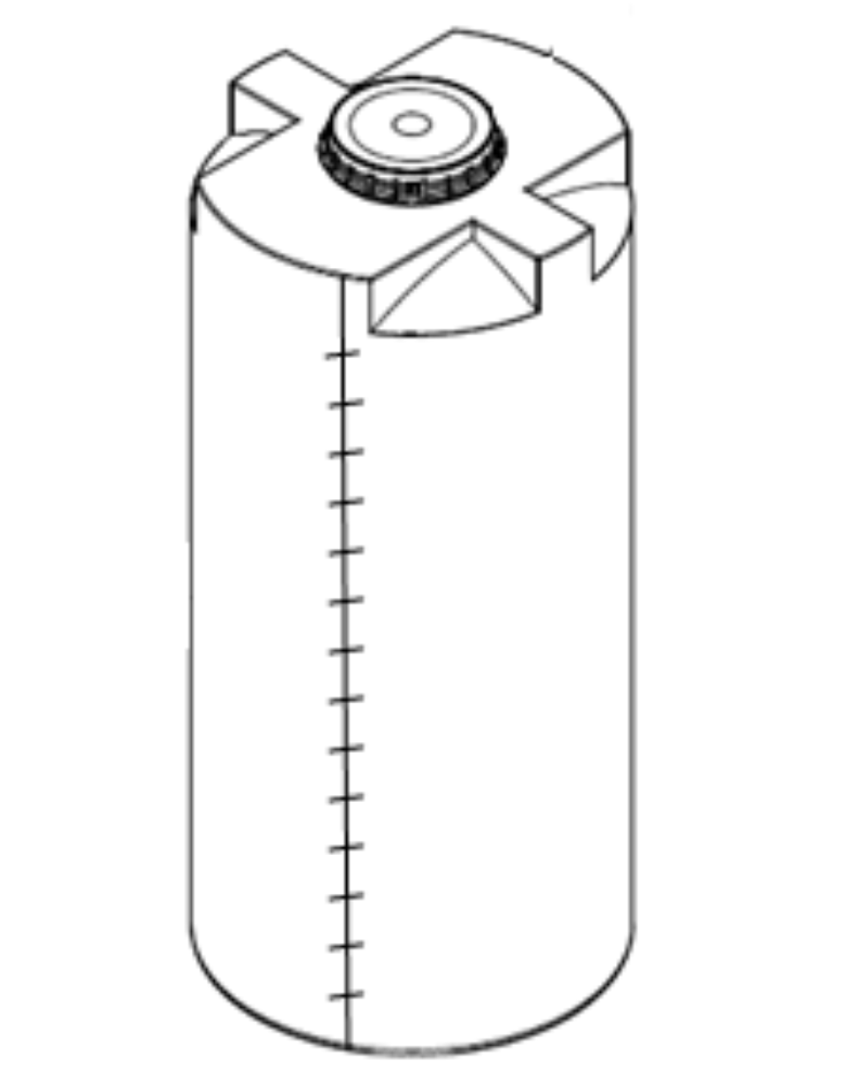 Image de Réservoir Vertical Fermé Blanc 1.9 sg - 720 Gallons US / 2700 Litres