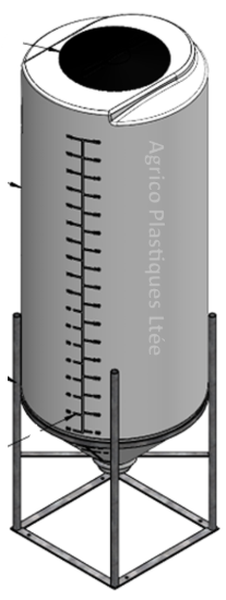 Reservoir Conique Plastiques 200 Gallons 800 Litres